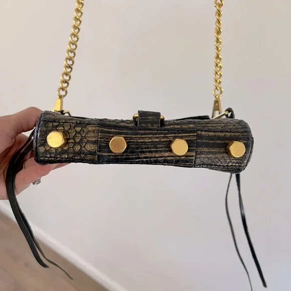 Rebecca Minkoff Black and Gold Crossbody - Picture 6 of 7